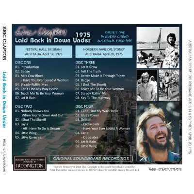 画像2: ERIC CLAPTON 1975 LAID BACK IN DOWN UNDER 4CD
