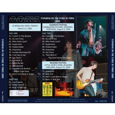 画像2: OASIS 2000 STANDING ON THE STAGE OF PARIS 2CD