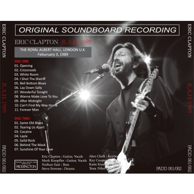 画像2: ERIC CLAPTON 1989 R.A.H. 2CD