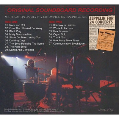 画像2: LED ZEPPELIN / SOUTHAMPTON UNIVERSITY 【2CD】