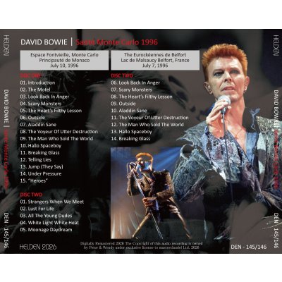 画像2: DAVID BOWIE 1996 SANTE MONTE CARLO 2CD