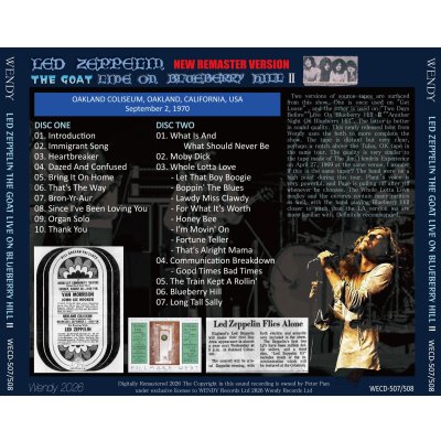 画像2: LED ZEPPELIN 1970 THE GOAT LIVE ON BLUEBERRY HILL II 2CD