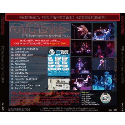 画像2: OASIS 2000 FIB BENICASSIM FESTIVAL CD