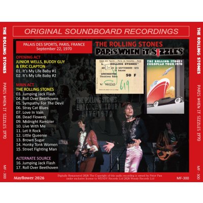 画像2: THE ROLLING STONES 1970 PARIS WHEN IT SIZZLES CD