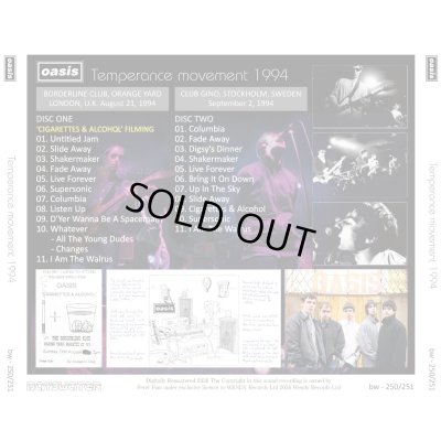 画像2: OASIS 1994 TEMPERANCE MOVEMENT 2CD