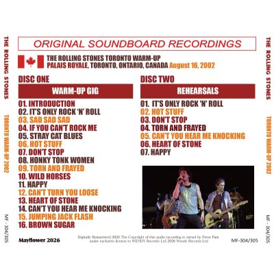 画像2: THE ROLLING STONES 2002 TORONTO WARM-UP 2CD