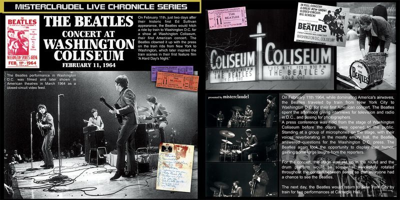 The Beatles Appearing At The Washington Coliseum > Concert Poster > Reprint 