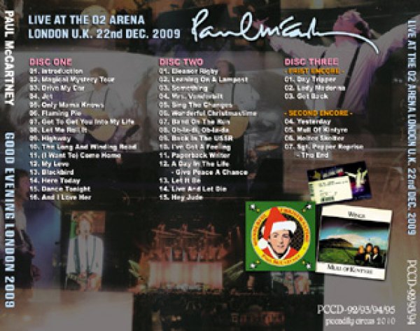 画像2: PAUL McCARTNEY / GOOD EVENING LONDON 2009 【3CD】 (2)