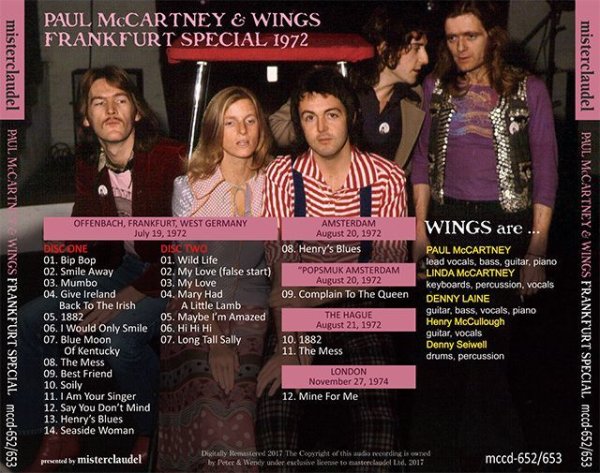 画像2: PAUL McCARTNEY / FRANKFURT SPECIAL 1972 【2CD】 (2)
