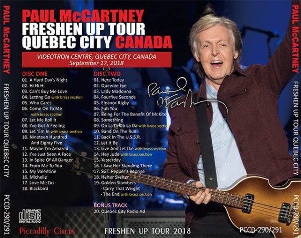 画像2: PAUL McCARTNEY / FRESHEN UP TOUR QUEBEC CITY 2018 【2CD】 (2)