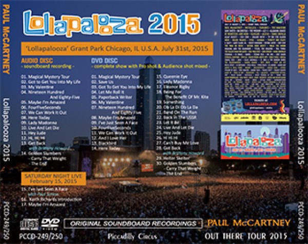 画像2: LOLLAPALOOZA 2015 【CD+DVD】 (2)
