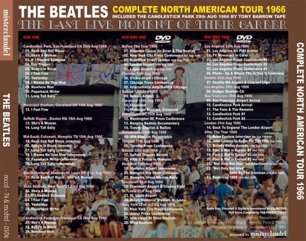 画像2: THE BEATLES / COMPLETE NORTH AMERICAN TOUR 1966 【CD+2DVD】 (2)