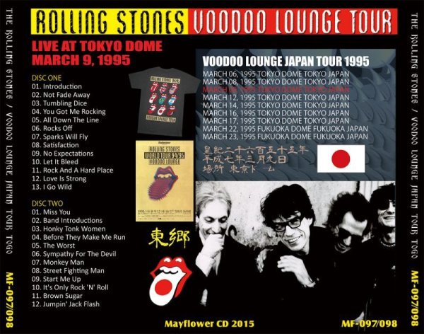画像2: THE ROLLING STONES 1995 VOODOO LOUNGE JAPAN TOUR TOGO 2CD (2)
