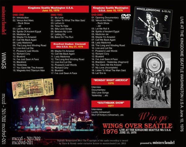 画像2: PAUL McCARTNEY / WINGS OVER SEATTLE 1976 【2CD+DVD】 (2)