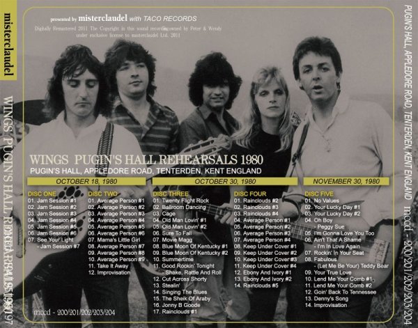 画像2: PAUL McCARTNEY / PUGIN'S HALL REHEARSALS 1980 【5CD】 (2)