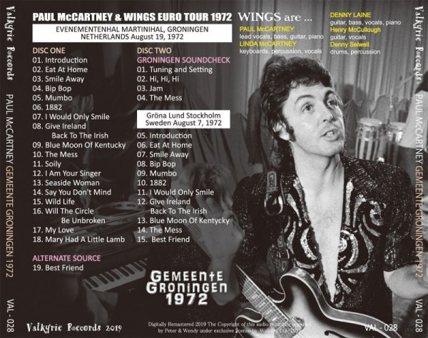 画像2: PAUL McCARTNEY / GEMEENTE GRONINGEN 1972 【2CD】 (2)