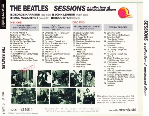 画像2: THE BEATLES / SESSIONS a collection of unreleased album 【2CD】 (2)