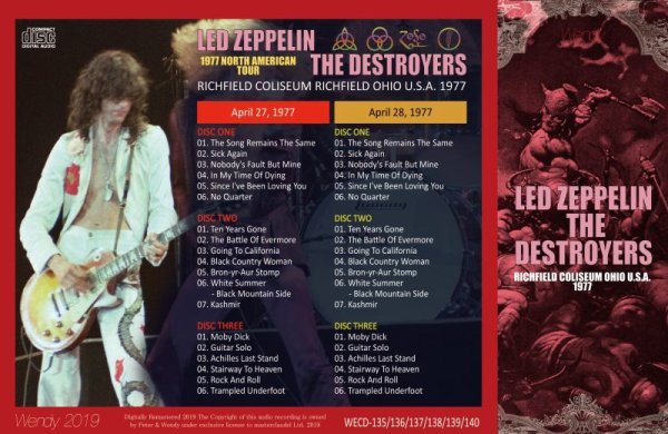 画像2: LED ZEPPELIN / THE DESTROYERS 1977 【6CD】 (2)