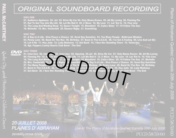 画像2: PAUL McCARTNEY / QUEBEC CITY 400th ANNIVERSARY CELEBRATION CONCERT 【2CD+DVD】 (2)