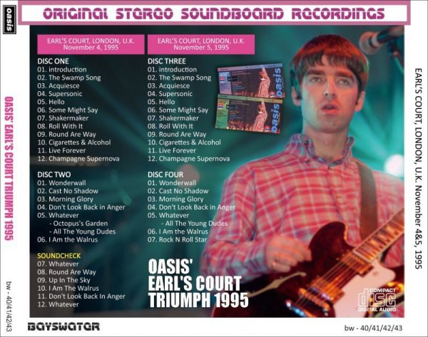 画像4: OASIS 1995 OASIS' EARL'S COURT TRIUMPH 4CD+DVD (4)