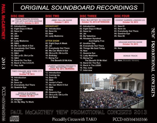 画像4: PAUL McCARTNEY / 'NEW' PROMOTIONAL CONCERTS 2013 【4CD+2DVD】 (4)