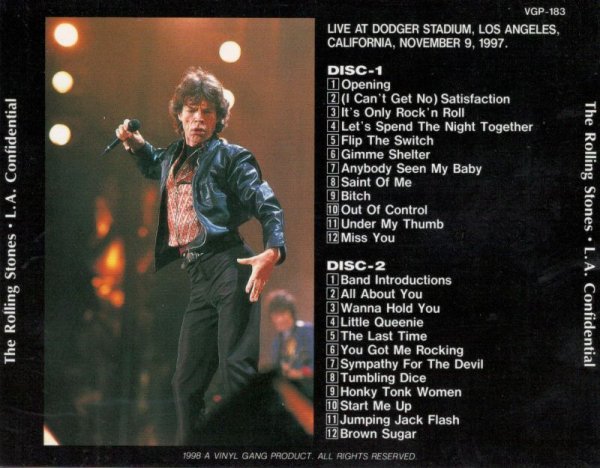 画像2: VGP-183 THE ROLLING STONES / L,A,CONFIDENTIAL (2)