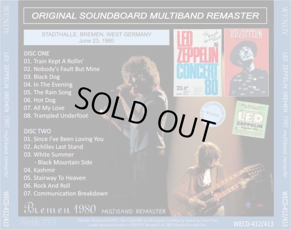 画像2: LED ZEPPELIN 1980 BREMEN MULTIBAND REMASTER 2CD (2)