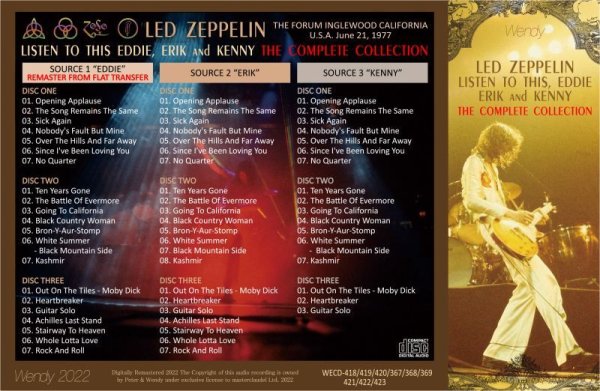 画像2: LED ZEPPELIN 1977 LISTEN TO THIS, EDDIE COMPLETE COLLECTION 9CD (2)