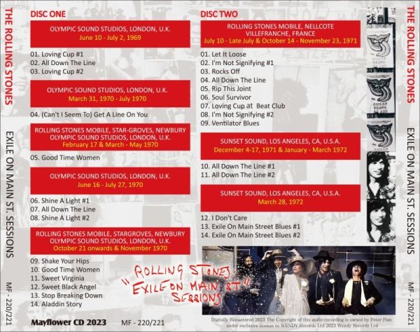 画像2: THE ROLLING STONES EXILE ON MAIN ST. SESSIONS 2CD (2)