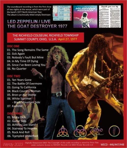 画像2: LED ZEPPELIN 1977 THE GOAT DESTROYER 3CD (2)