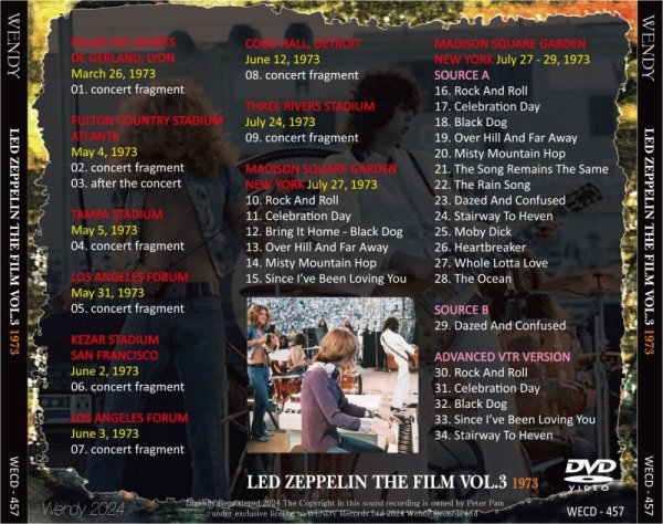 画像2: LED ZEPPELIN THE FILM VOL.3 1973 DVD (2)