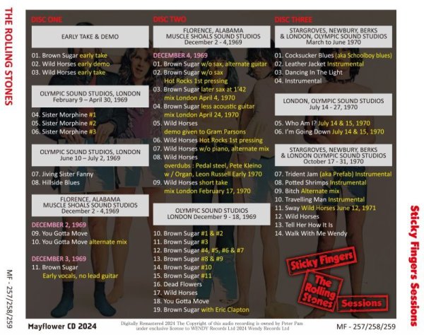 画像2: THE ROLLING STONES STICKY FINGERS SESSIONS 3CD (2)