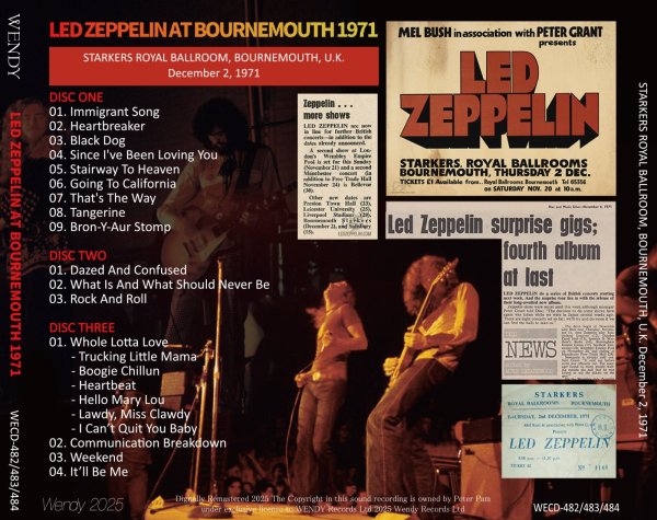 画像2: LED ZEPPELIN AT BOURNEMOUTH 1971 3CD (2)