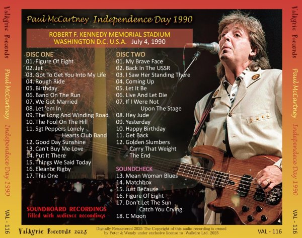 画像2: PAUL McCARTNEY 1990 INDEPENDENCE DAY 2CD (2)