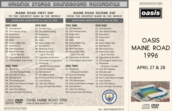 画像2: OASIS 1996 MAINE ROAD 4CD+2DVD with TOUR PROGRAM (2)