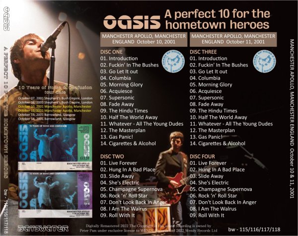 画像2: OASIS 2001 A PERFECT 10 FOR THE HOMETOWN HEROES 4CD (2)