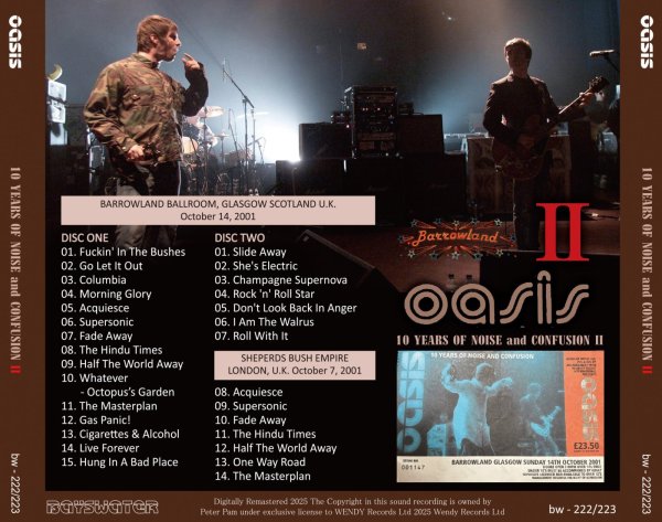画像2: OASIS 10 YEARS OF NOISE AND CONFUSION 2001 II 2CD + 帯 obi (2)