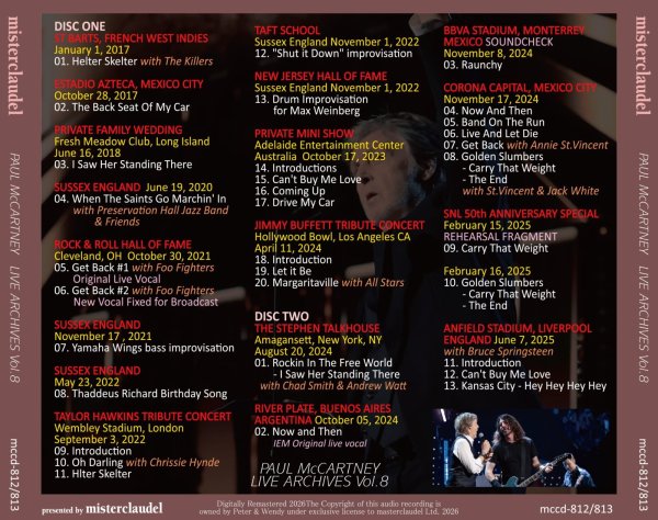 画像2: PAUL McCARTNEY / LIVE ARCHIVES Vol.8 2CD (2)