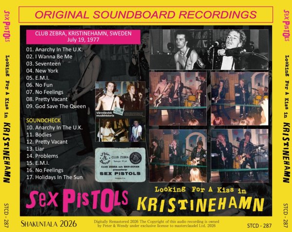 画像2: SEX PISTOLS 1977 LOOKING FOR A KISS IN KRISTINEHAMN CD (2)