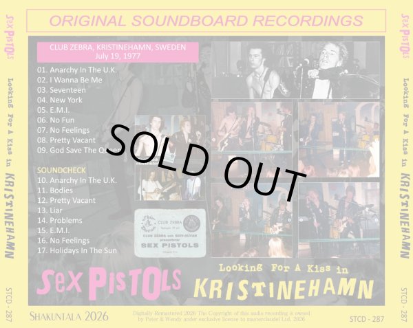 画像2: SEX PISTOLS 1977 LOOKING FOR KISS IN KRISTINEHAMN CD (2)