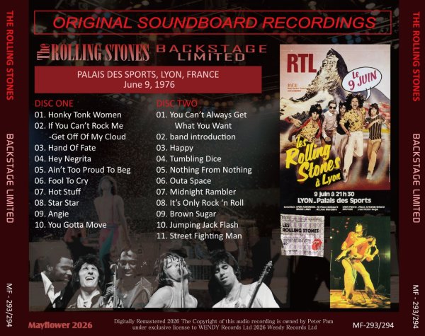 画像2: THE ROLLING STONES 1976 BACKSTAGE LIMITED 2CD (2)