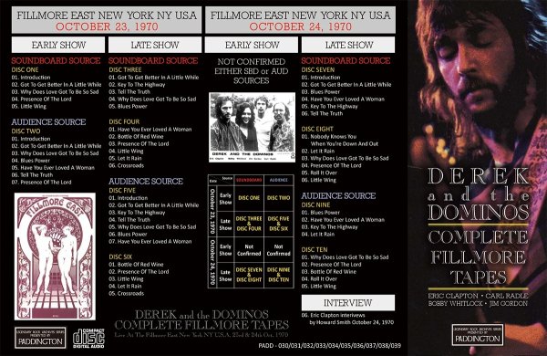 画像2: DEREK & THE DOMINOS / COMPLETE FILLMORE TAPES 【10CD】 (2)
