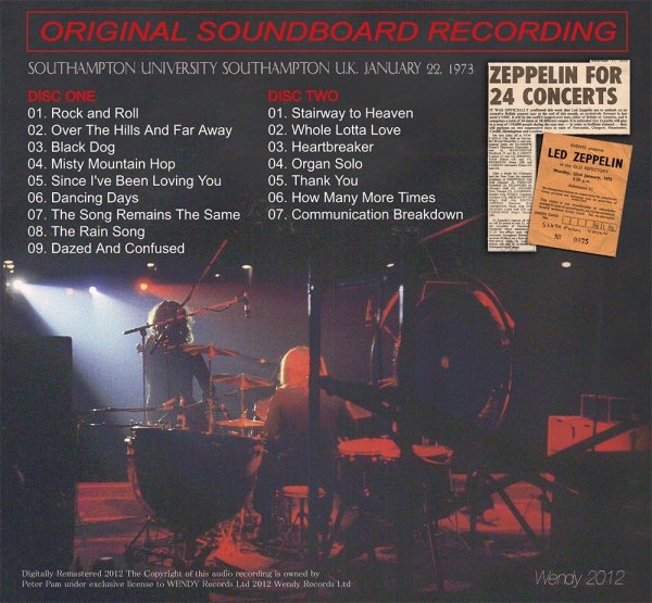 画像2: LED ZEPPELIN / SOUTHAMPTON UNIVERSITY 【2CD】 (2)