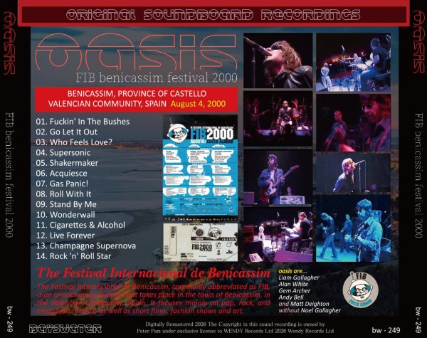 画像2: OASIS 2000 FIB BENICASSIM FESTIVAL CD (2)