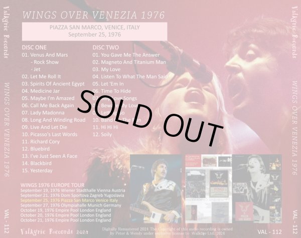 画像2: PAUL McCARTNEY 1976 WINGS OVER VENEZIA 2CD (2)