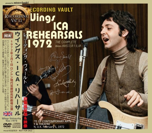 画像1: PAUL McARTNEY 1972 RECORDING VAULT WINGS ICA REHEARSALS CD+DVD  (1)