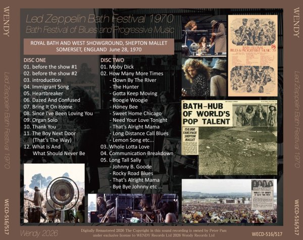 画像2: LED ZEPPELIN 1970 BATH FESTIVAL 2CD (2)