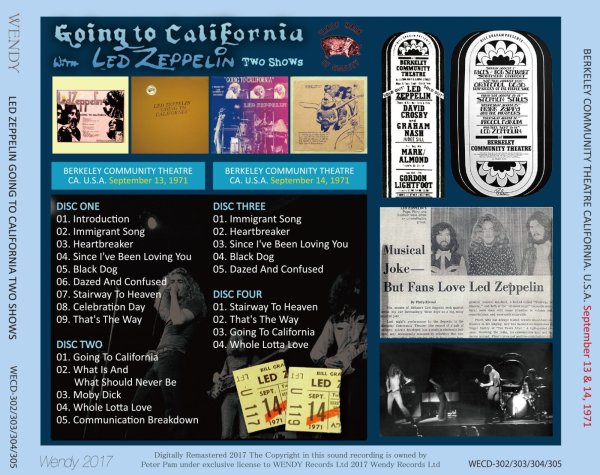 画像2: LED ZEPPELIN 1971 GOING TO CALIFORNIA 1971 TWO SHOWS 4CD (2)