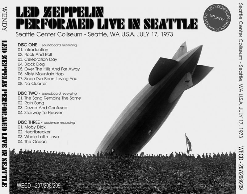 LED ZEPPELIN / PERFORMED LIVE IN SEATTLE 1973 【3CD】