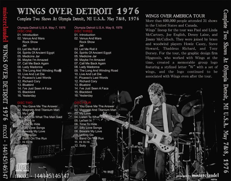 ポール・マッカートニー 1976 WINGS OVER DETROIT